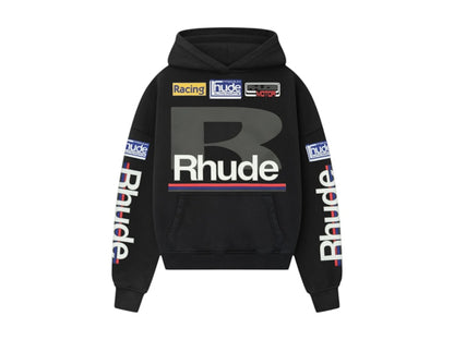 Rhude Petrol Patch Hoodie Vintage Black