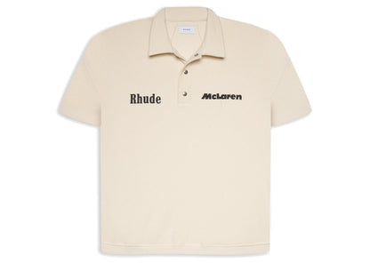 Rhude Pique Racer Polo Cream