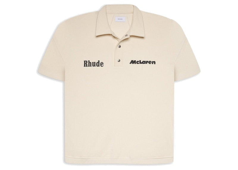 Rhude Pique Racer Polo Cream