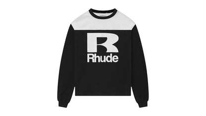 Rhude Racing Panel L/S Shirt Black/White