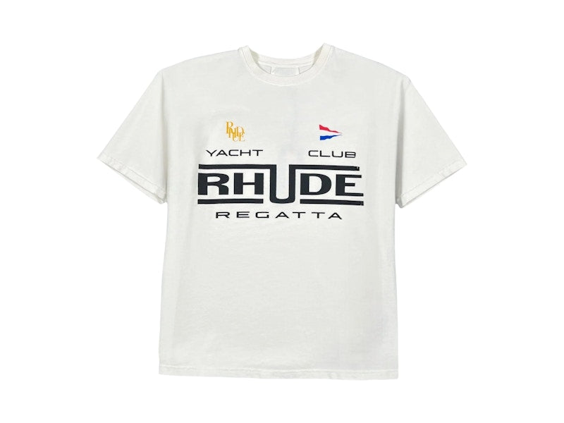 Rhude Regatta Club T-shirt Vintage White