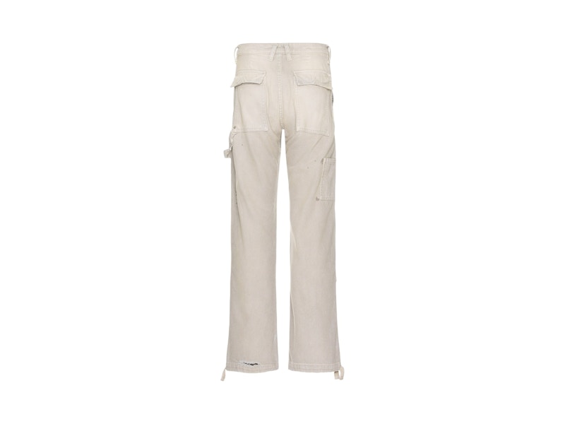 Rhude Reza Double Knee Elephant Pants Vintage White