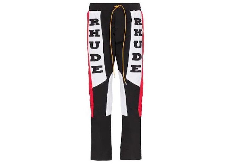 Rhude Rhacing Logo Slim Fit Pants Black/Red