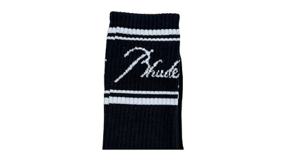 Rhude Script Logo Sock Black/White