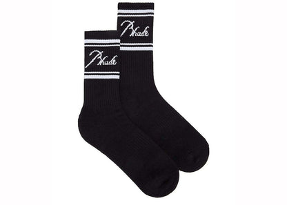 Rhude Script Logo Sock Black/White