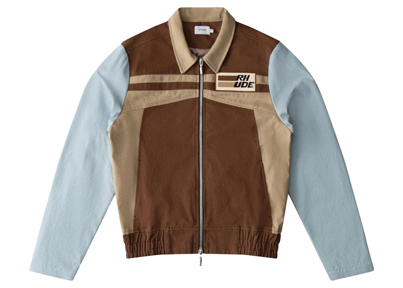 Rhude Soir Blouson Jacket Brown/Blue