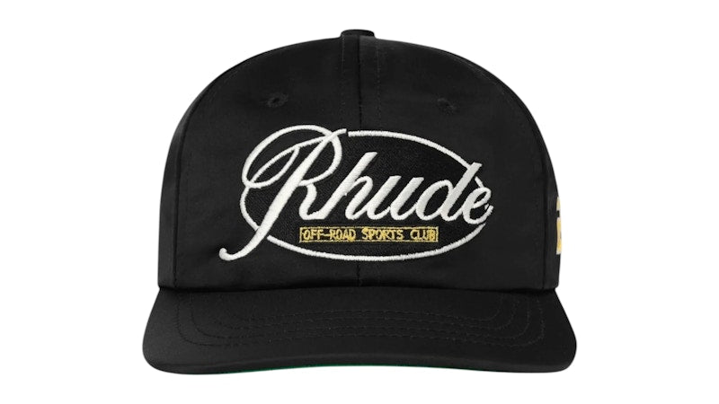 Rhude Sports Club Curved Brim Hat Black