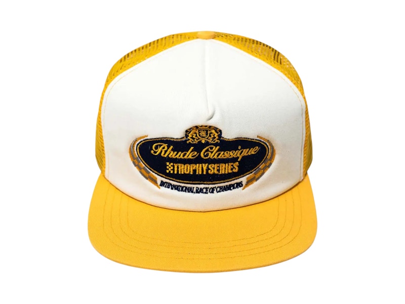 Rhude Trophy Series Foam Hat Yellow/Mustard/Creme