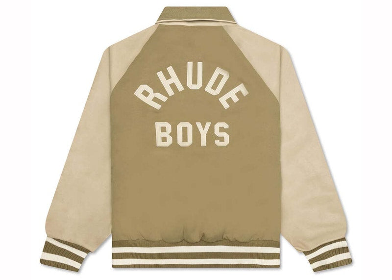 Rhude Twill 'Rhude' Boys Bomber Jacket Beige