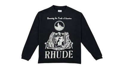 Rhude Youth Of America L/S Tee Black/White