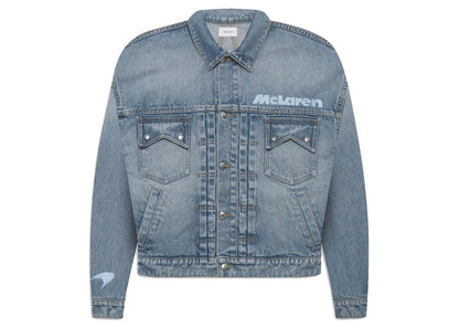 Rhude x McLaren Denim Embroidered Jacket Blue