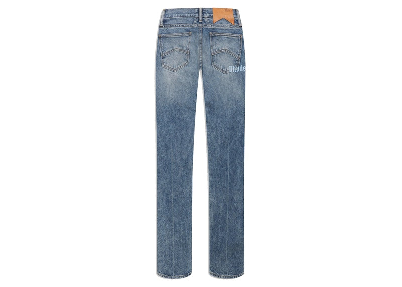 Rhude x McLaren Denim Embroidered Jean Blue
