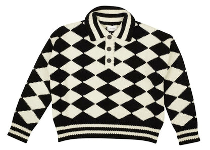 Rhude x McLaren Flag Polo Sweater White/Black