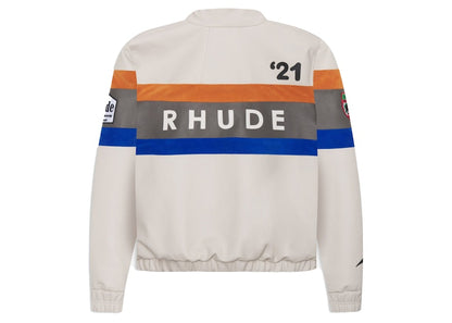 Rhude x McLaren Leather Rhacing Jacket Brown