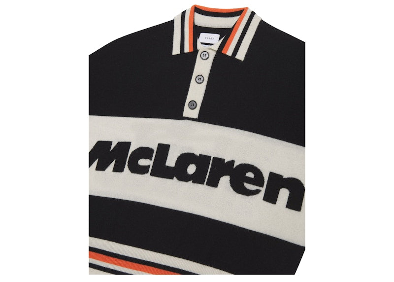 Rhude x McLaren Logo Polo Black/Orange