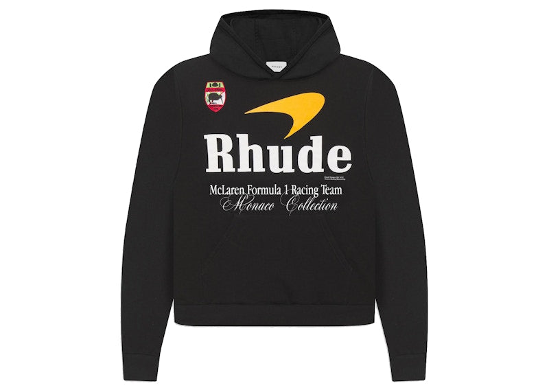 Rhude x McLaren Logo Hoodie Black