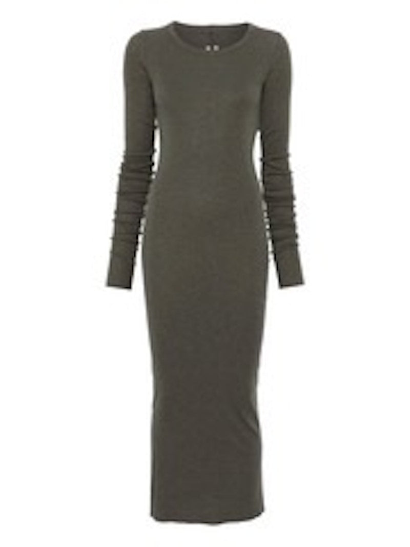Rick Owens Abito Rib LS 25 Dress Bosco