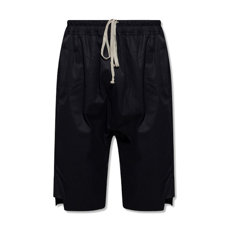 Rick Owens Belted Side Slit Shorts Black