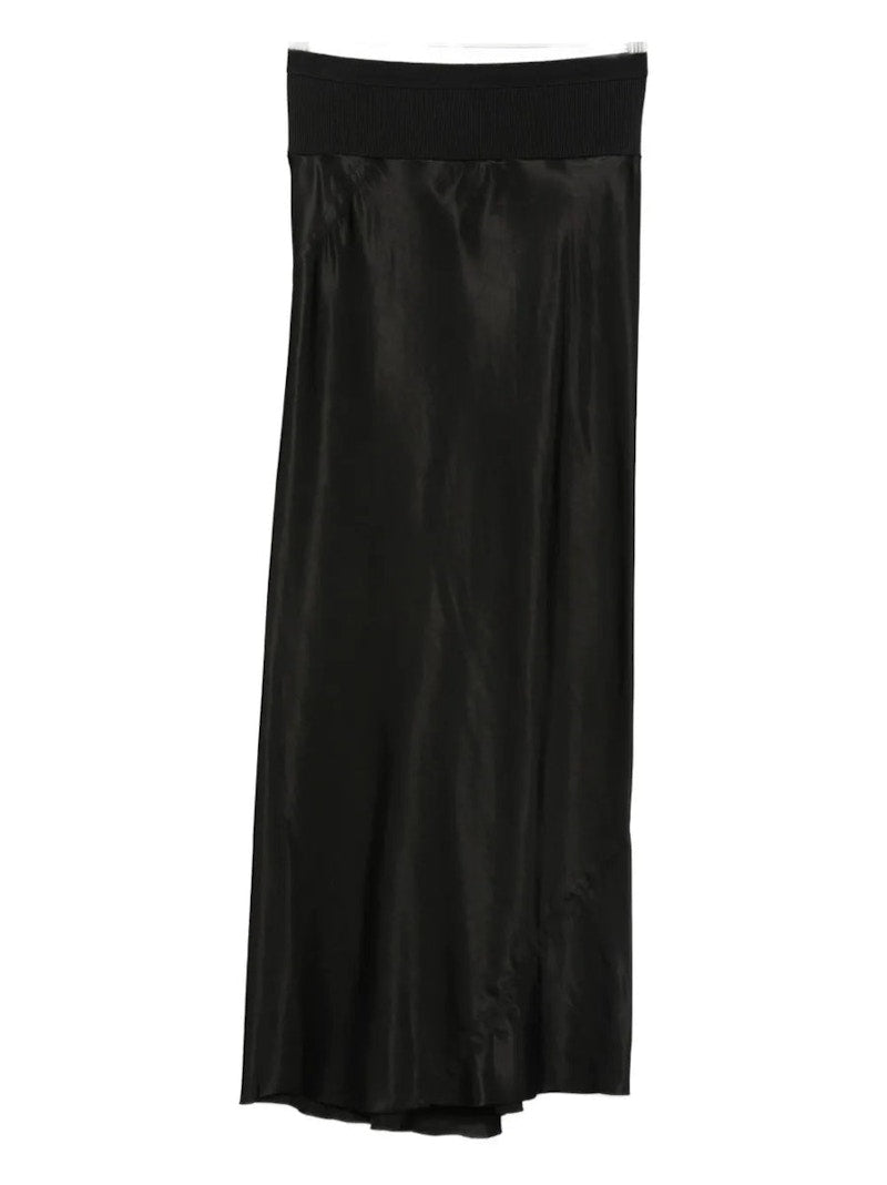 Rick Owens Calf Bias Skirt Black
