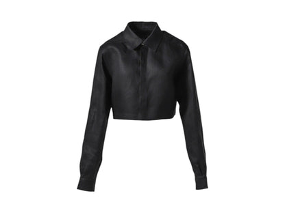 Rick Owens Camicia Cropped Outershirt Black