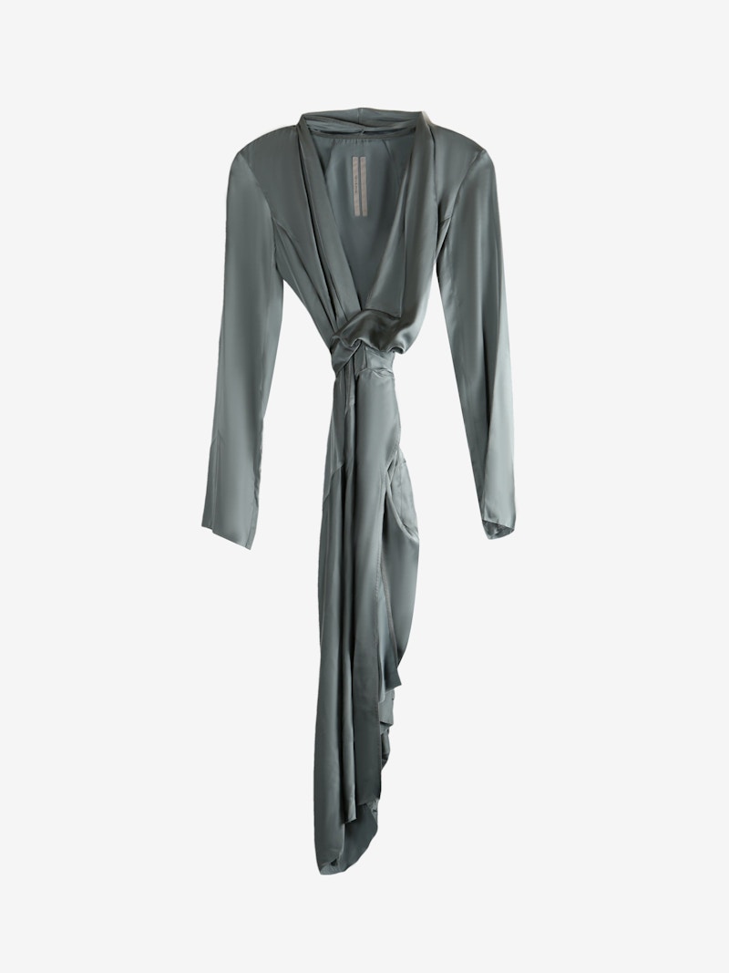 Rick Owens CharmeUSe Wrap Dress Wahed Indigo