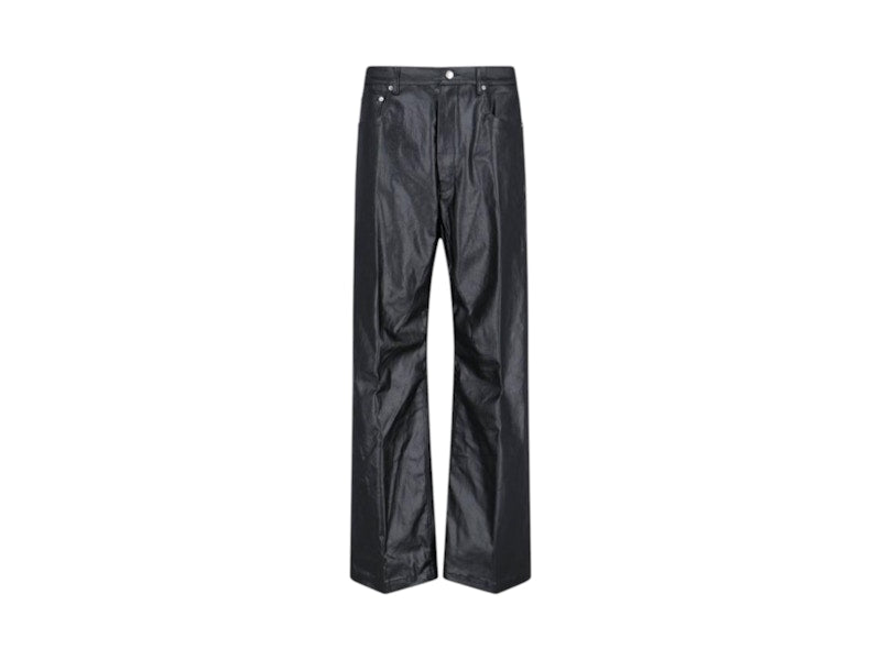 Rick Owens Coated Denim Geth Jeans Black