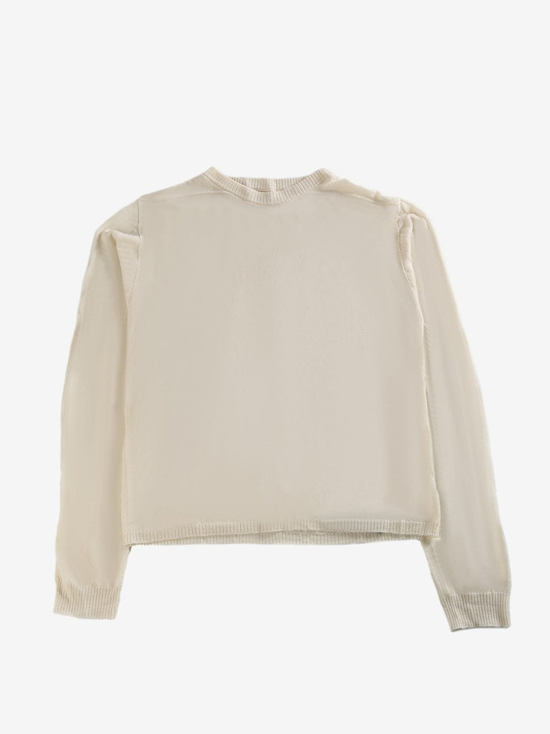 Rick Owens Cropped Biker Round Neck Sweater Dinge