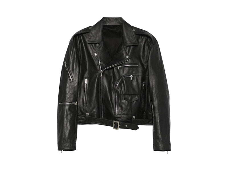 Rick Owens Cropped Jumbo Bauhaus Stooges Jacket Black