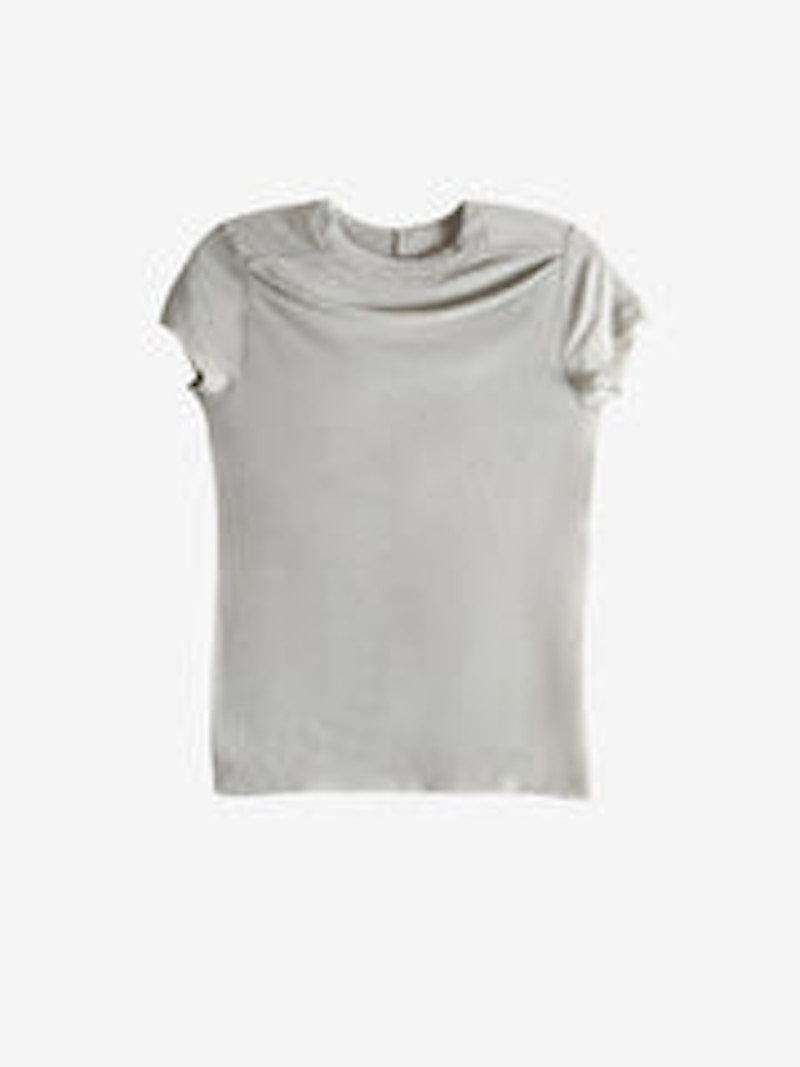 Rick Owens Cropped Level T-shirt Pearl