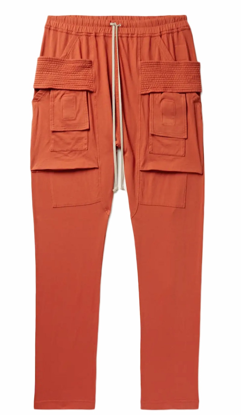 Rick Owens DRKSHDW Creatch Cargo Pants Orange