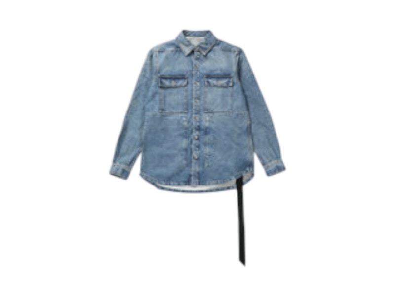Rick Owens DRKSHDW Denim Outershirt Jacket Washed Indigo