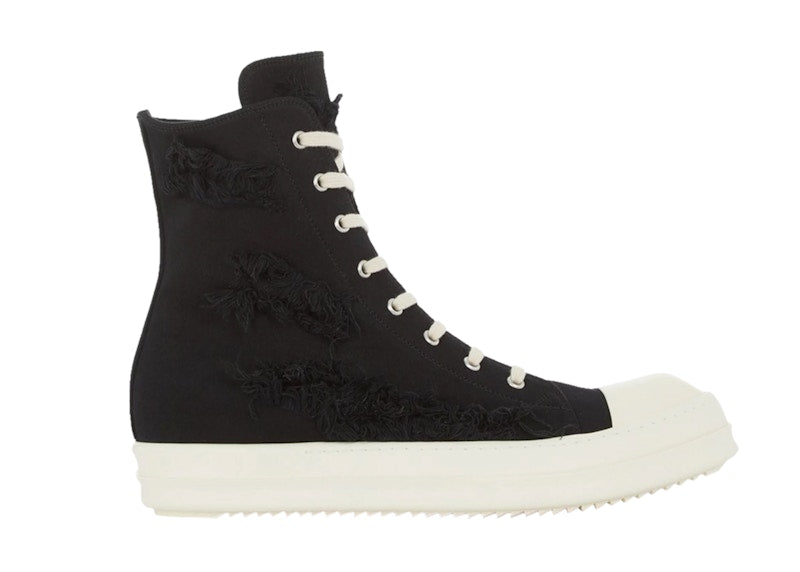 Rick Owens DRKSHDW Fogachine Slashed Stretch Denim High Black Milk