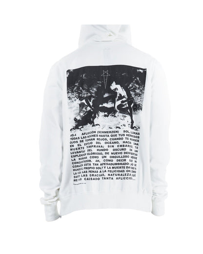 Rick Owens DRKSHDW Gimp Zip Hoodie Chalk White/Black