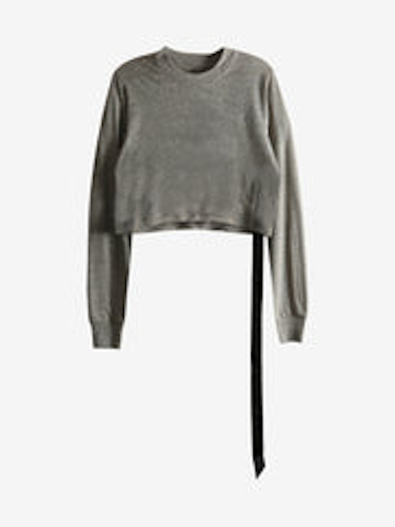 Rick Owens DRKSHDW LS Cropped Small Level T-shirt Melange Grey