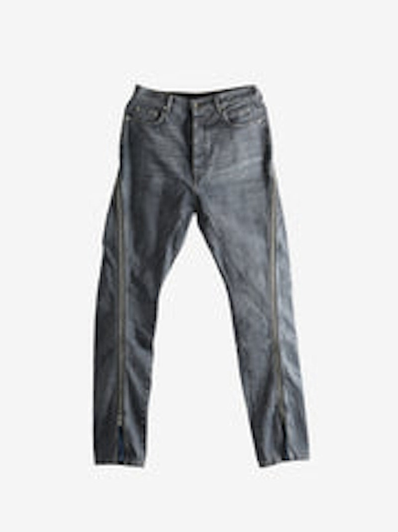 Rick Owens Denim Bolan Banana Pants Washed Grey