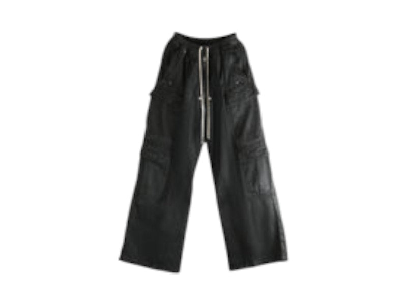 Rick Owens Double Cargo Jumbo Belas Pants Black Wax