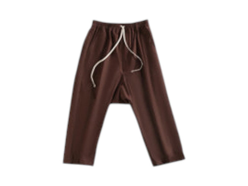 Rick Owens Drawstring Cropped Pantaloni Pantaloni Mahogany