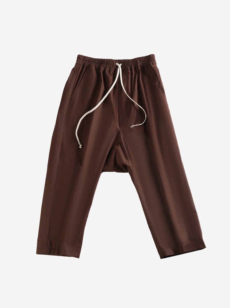Rick Owens Drawstring Cropped Pants Pantaloni Mahogany