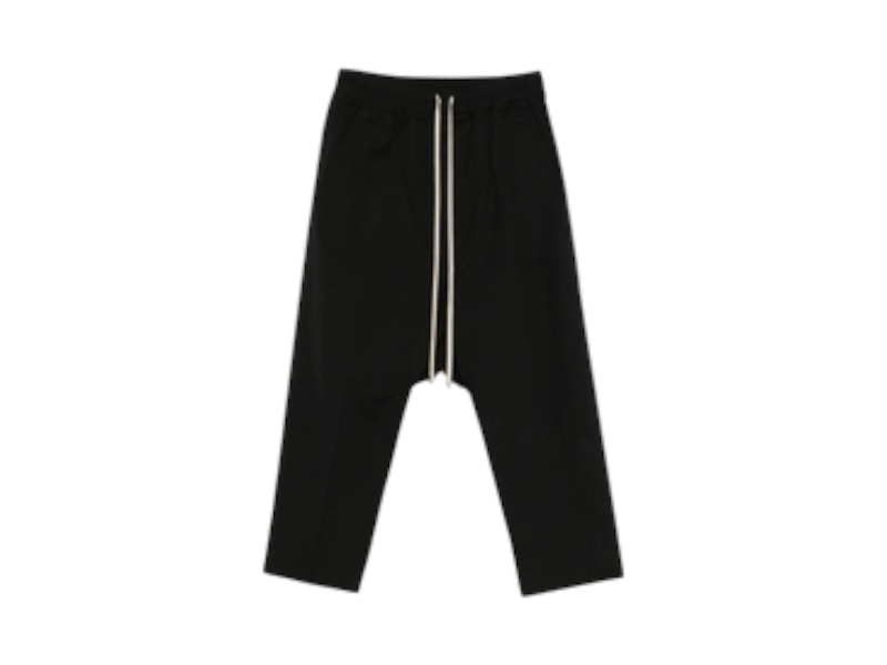 Rick Owens Drawstring Cropped Trousers Black