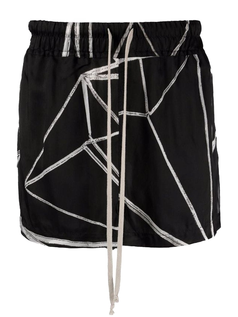 Rick Owens Fogachine Fog Shorts Black/Ivory