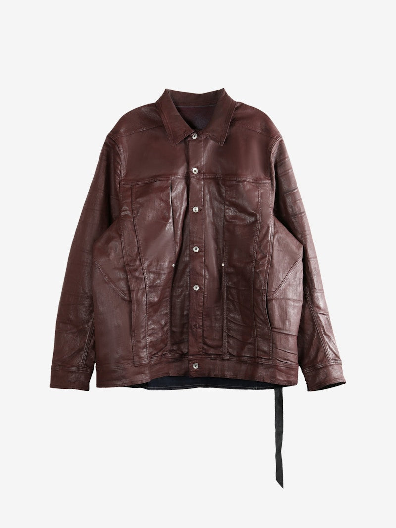 Rick Owens Giacca In Denim Lido Worker Jacket Scab Wax