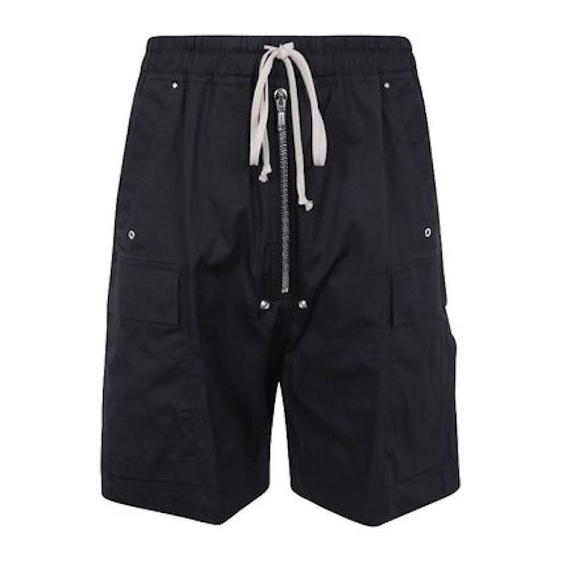 Rick Owens Heavy Cotton Cargobela Shorts Black