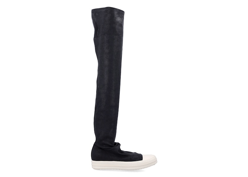 Rick Owens Hollywood DRKSHDW High Sock Sneaks Black Milk (Women's)