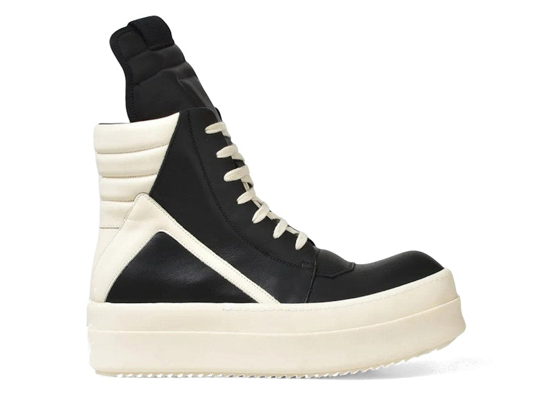 Rick Owens Hollywood Mega Bumper Geobasket High Black Milk