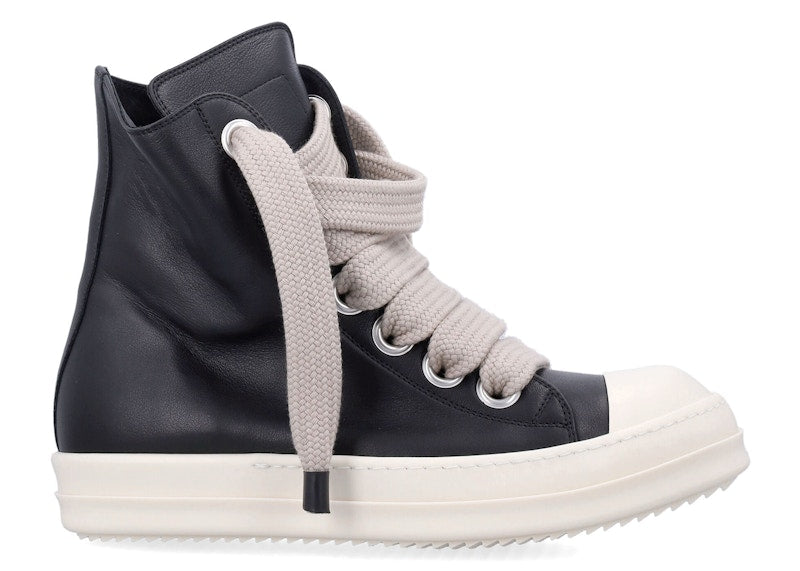 Rick Owens Jumbo Lace Sneakers Black Milk