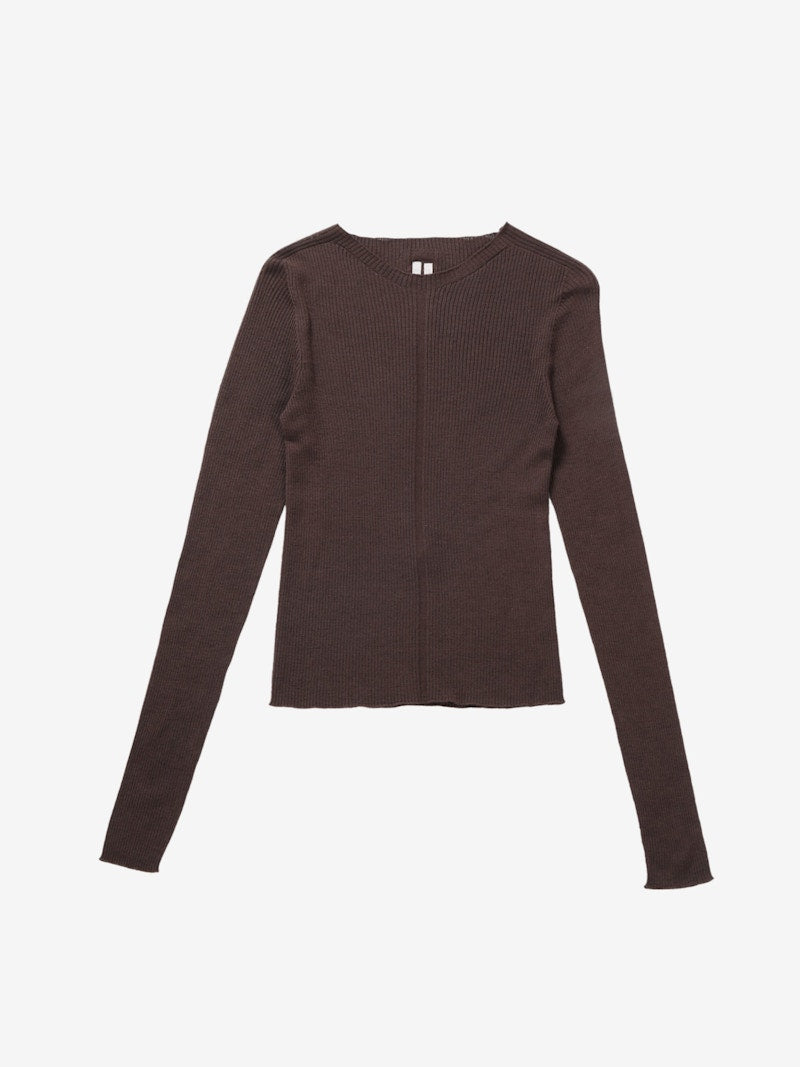 Rick Owens Knit Pull Sweater Mahogany