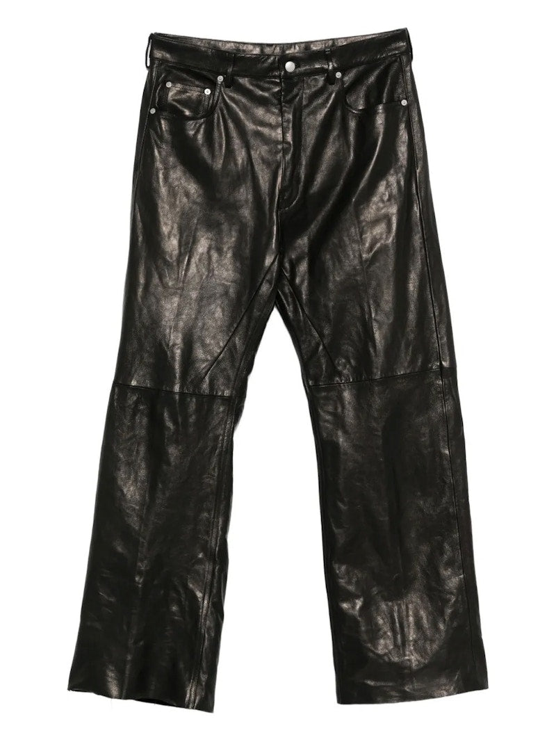 Rick Owens Lambskin Geth Jeans Black