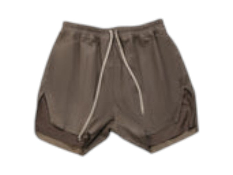 Rick Owens Leather Boxer Shorts Dust