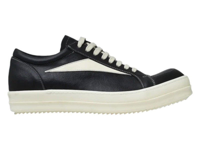 Rick Owens Leather Jumbolace Low Sneaks Milk