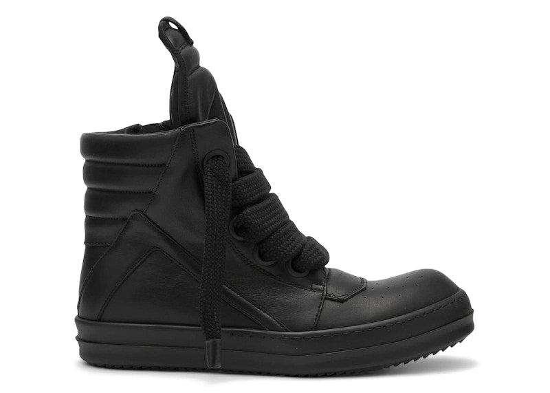 Rick Owens Lido Jumbo Laced Geobasket High Black